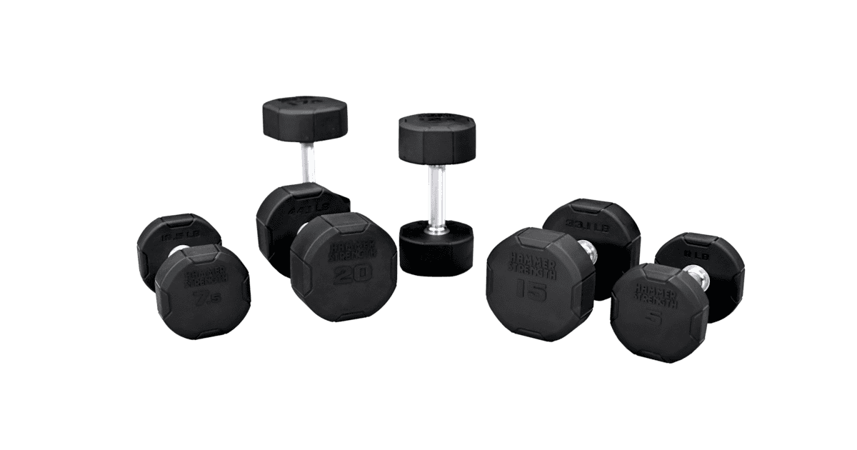 4-Sided Rubber Dumbbell | Hammer Strength